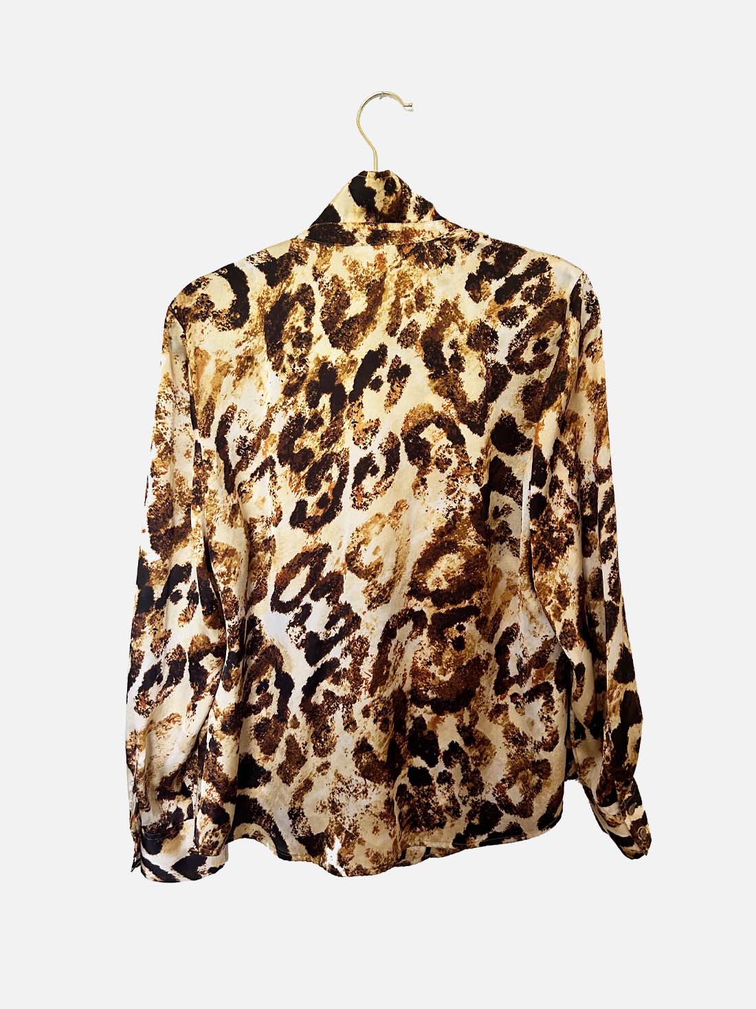 Brown and Gold Zebra Print Blouse