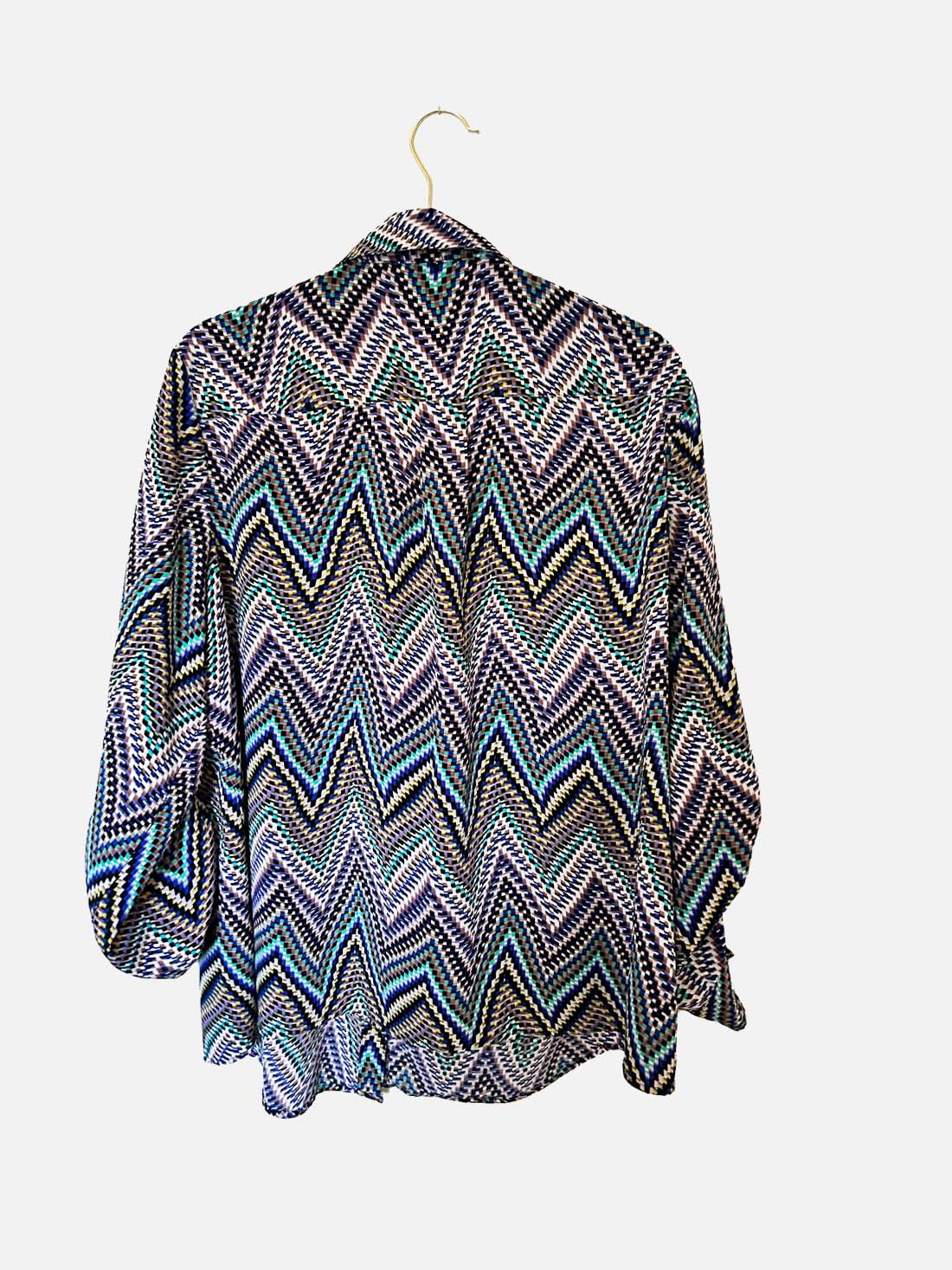 Multi Color Printed Button Down Shirt