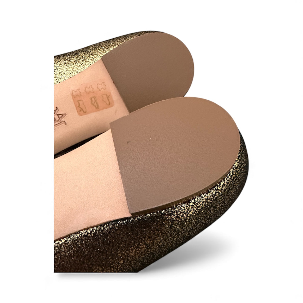 Alexander McQueen Metallic Gold Flats