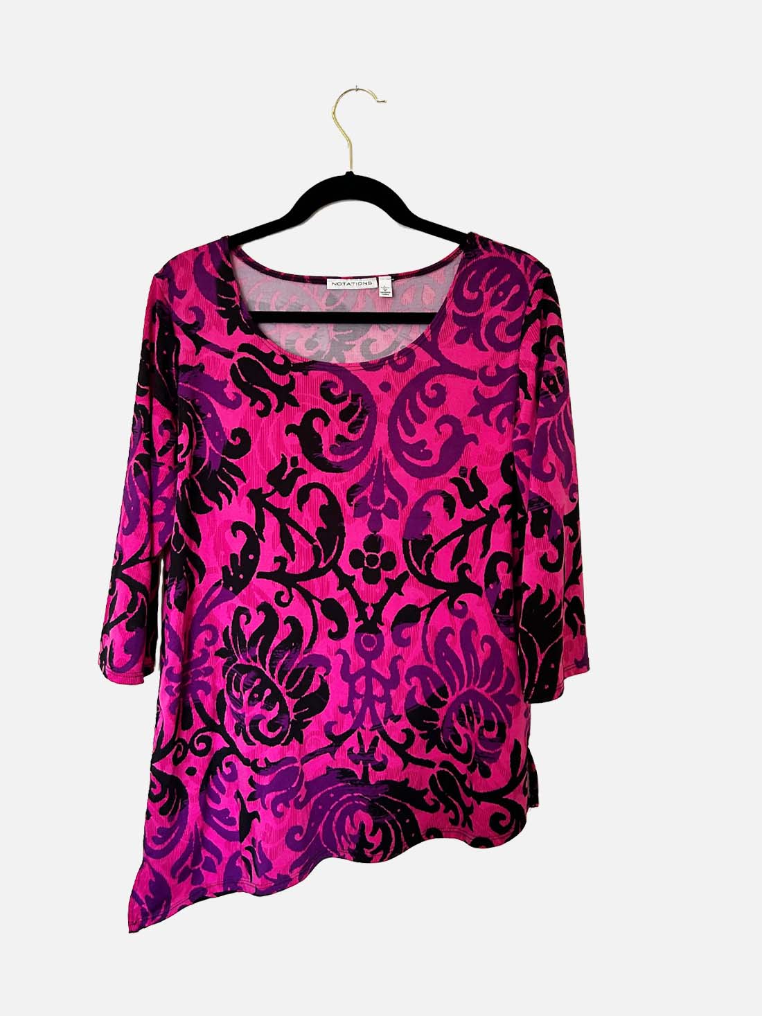 Magenta Multi Color Top